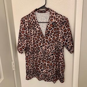 Leopard Button Up